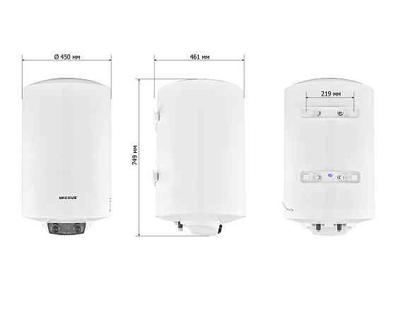 Водонагрівач "Циліндр" MIXXUS EWH-08080 ROUND DRY накопичувальний 80 л, сухий тен 2 kW   ( WH0609 ) 24079 Харків
