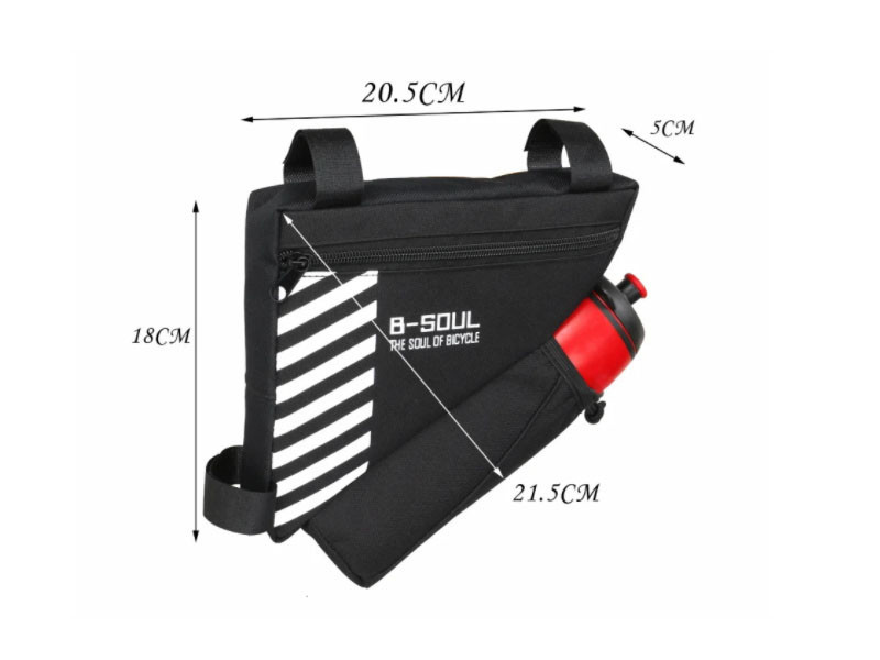 Сумка на раму треуголка B-Soul с флягодержателем BAO-009 Черный Бровары - изображение 2