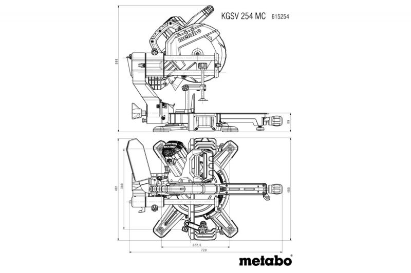 Потужна торцювальна пила Metabo KGSV 254 MC : 1.8 кВт, диск 254 (615254000) Київ - фото 9