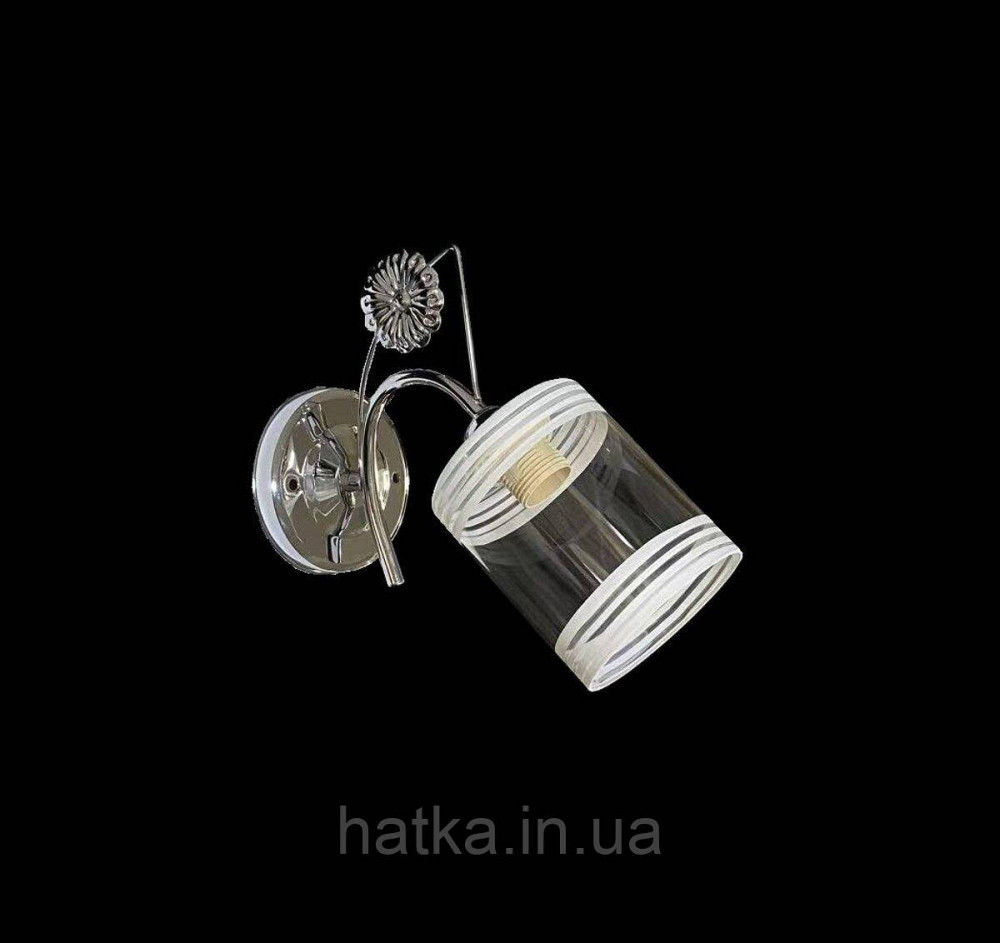 Бра настінне на 1 плафон VALESO B-2408B/1 для спальні та коридору хром Київ - фото 1