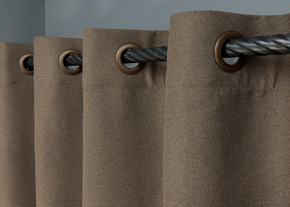 Комплект штор на люверсах VR-Textil Блэкаут двусторонний ASHEN NIGHT № 1854ш Коричневый 150х270 см 2 шт (37-0294) Киев - изображение 6