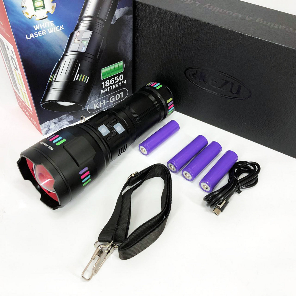 Качественный фонарик G01-PM60-TG, Высококачественный фонарик Мощный аккумуляторный лед WF-85 Львов - изображение 12