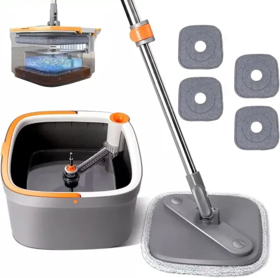 Швабра з безконтактним віджимом та відром ALANBERG Луцьк