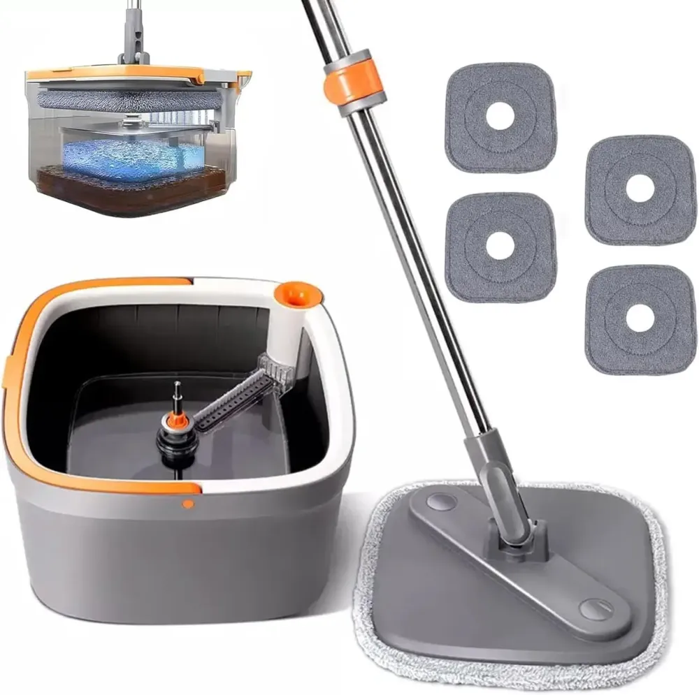 Швабра з безконтактним віджимом та відром ALANBERG Луцьк - фото 1