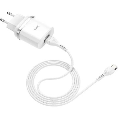 Зарядное устройство HOCO C12Q Smart USB QC3.0 + cable USB to USB-C 18W White (6931474716309) Винница - изображение 4