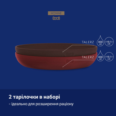 Тарілка дитяча Lovi Tamarillo Бордові 2 шт (21/530_red) Вінниця - фото 5