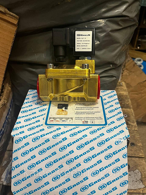 Електромагнітний клапан Gross н/о DN15 (1/2") 220В Харків - фото 1