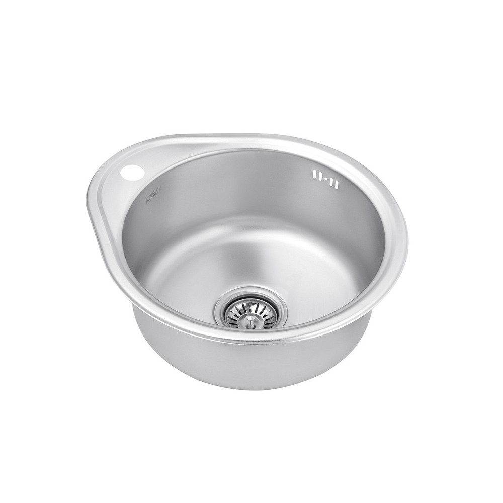 Кухонна мийка з нержавіючої сталі Kroner KRP Satin - 48х43 (0.8 мм) Київ - фото 3