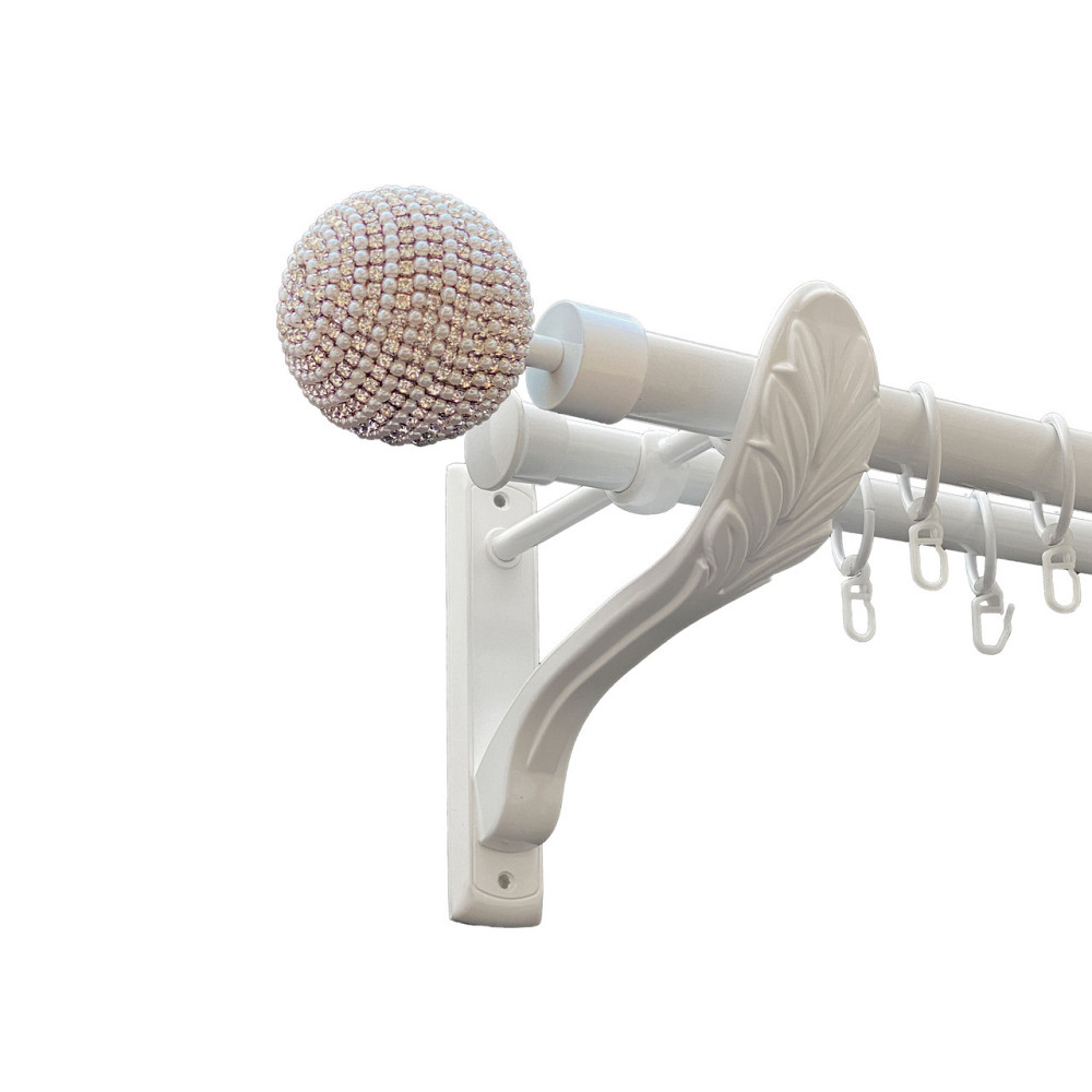 Карниз Orvit Карера металевий дворядний ретро Арктіс 25\19 мм 200 см (00-00010463) Львів - фото 1