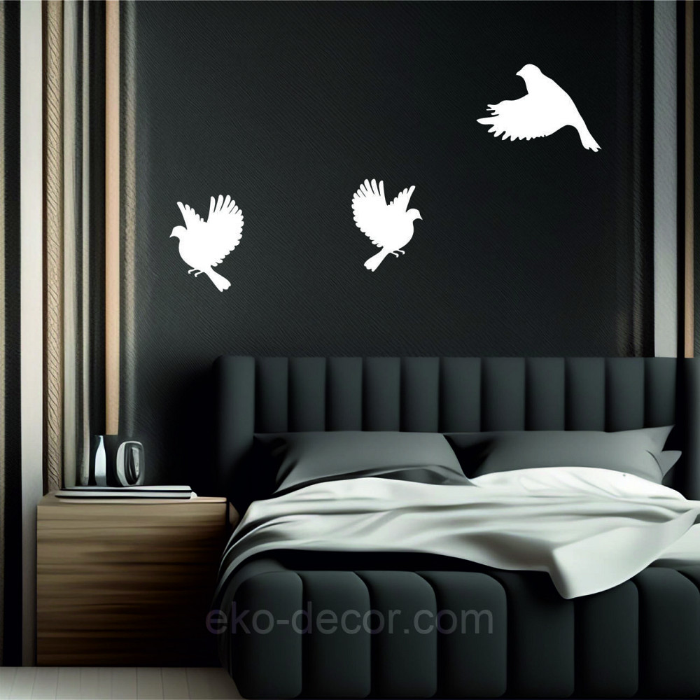 Декоративное настенное Панно «Птичка» Декор на стену(цена за 1шт) 20*15 см, Белый Киев - изображение 6