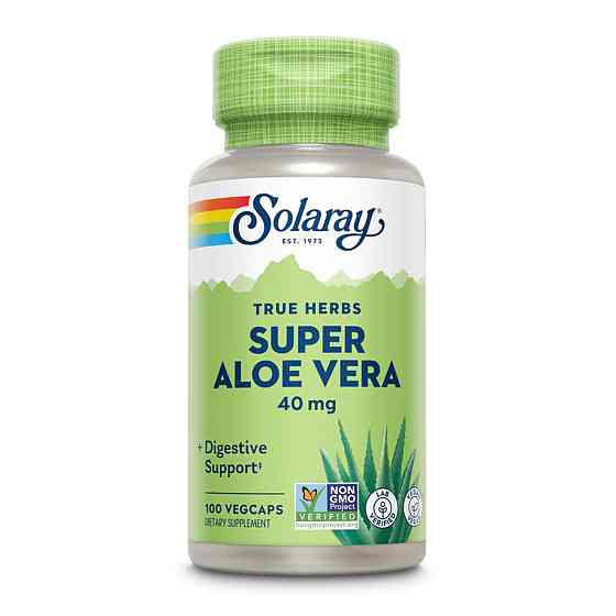 Алое вера Solaray Super Aloe Vera Gel 8000 mg 100 вег капсул Київ