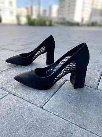 Bashili Туфлі жіночі BASHILI чорні еко-замша каблук 8см розміри 36-40 (P21970-1) Коломия