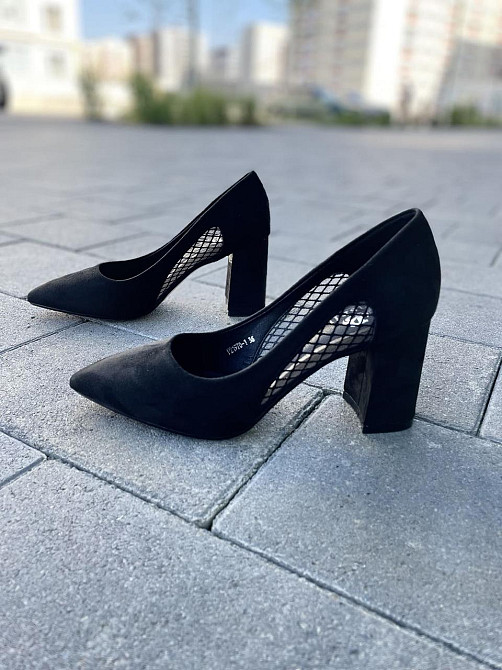 Bashili Туфлі жіночі BASHILI чорні еко-замша каблук 8см розміри 36-40 (P21970-1) Коломия - фото 2