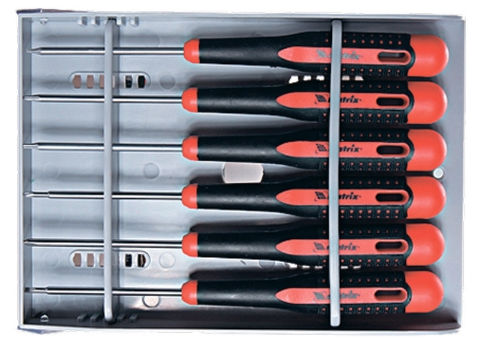 Набір викруток для точних робіт Fusion, двокомпонентна рукоятка, 6 штук, в пластиковому пеналі MATRI Полтава - фото 1