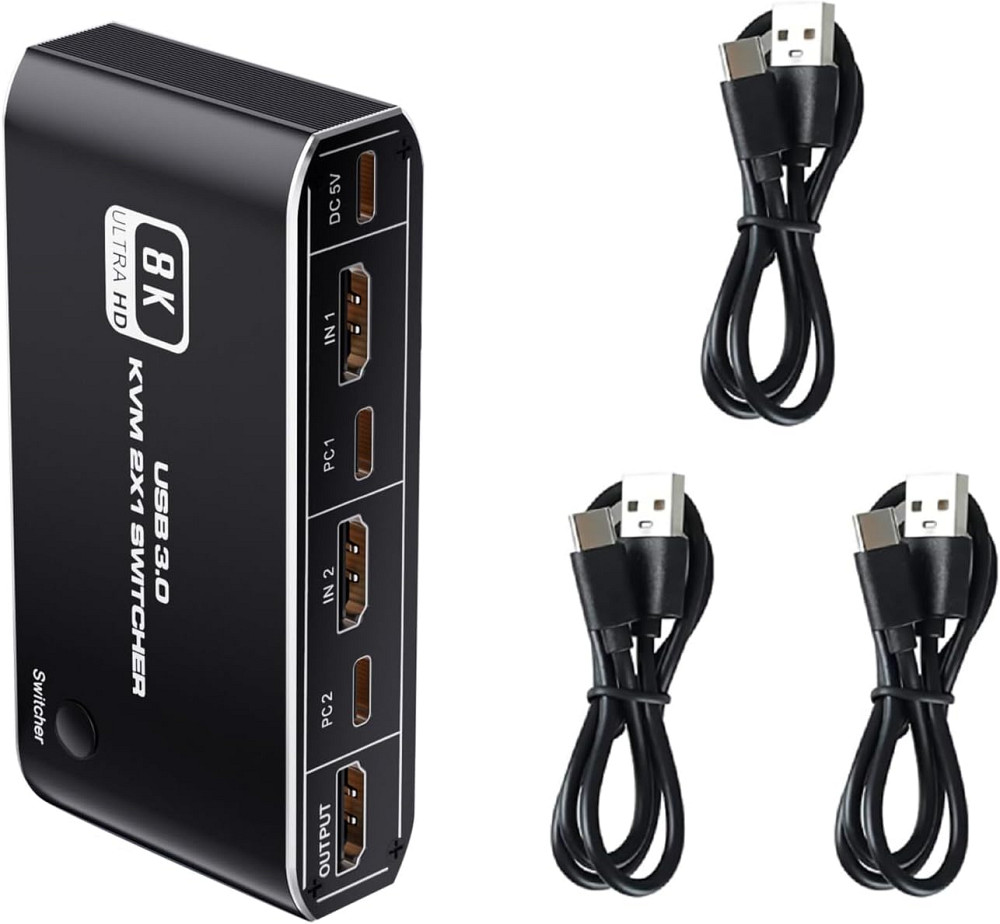 Перемикач KVM OZK4 2*1 HDMI USB 3.0 Луцьк - фото 1