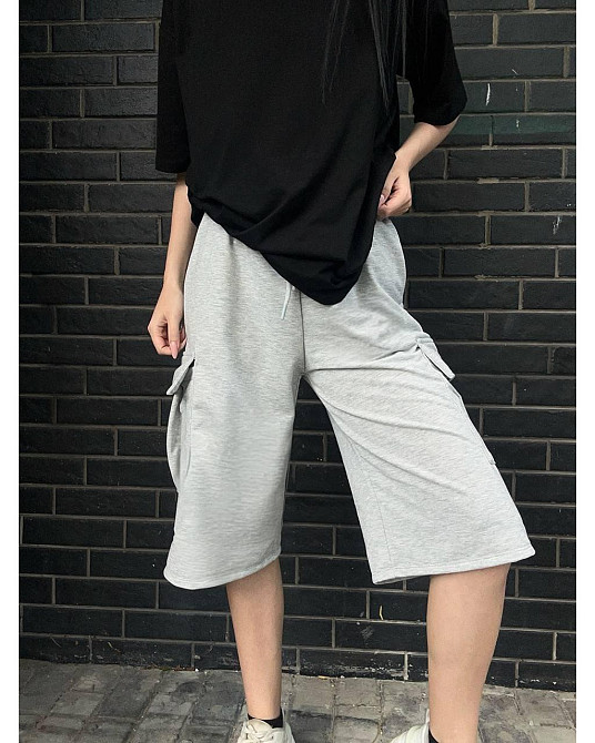 Жіночі повсякденні оверсайз шорти карго-бермуди двонитка Одеса - фото 7