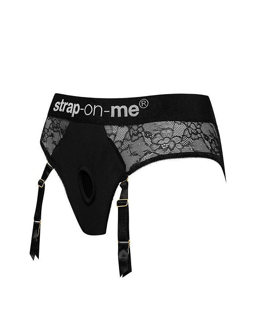 Мереживні трусики для страпона з підв’язками для панчіх Strap-On-Me DIVA HARNESS - XS Sex Aura Київ - фото 2