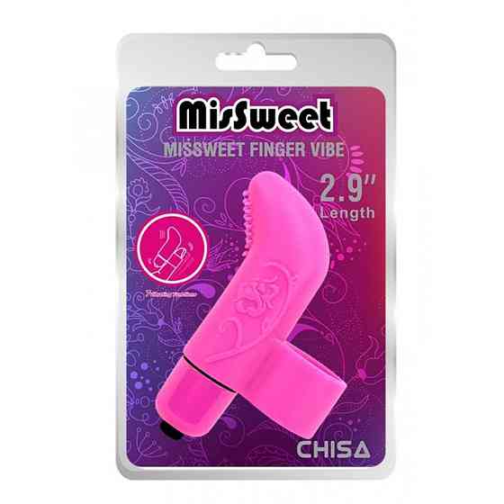 Вибратор для клитора на палец Chisa Mis Sweet Finger Vibe с рельефом, розовый Sex Aura Киев