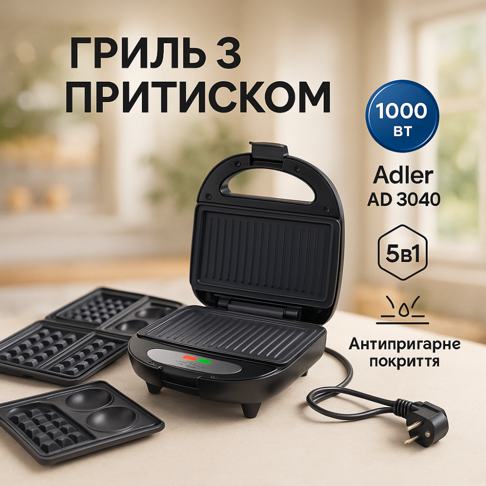 Многофункциональная бутербродницы, Мультимейкер сендвичница для дома, Вафельницы с насадками IU-57 Львов - изображение 12