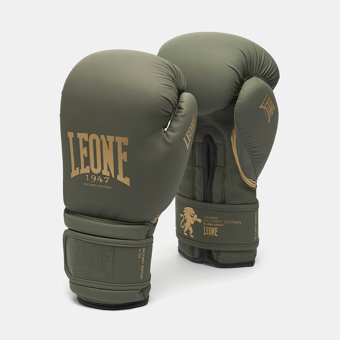 Боксерські рукавиці Leone GN059G MILITARY EDITION Green 12 унцій (капу в комплекті) Кам'янське - фото 2