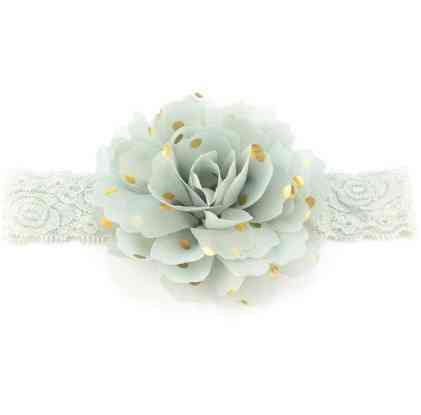 Дитяча сіра пов'язка на голову - окружність голови приблизно 40-52см, діаметр квітки 10см Київ