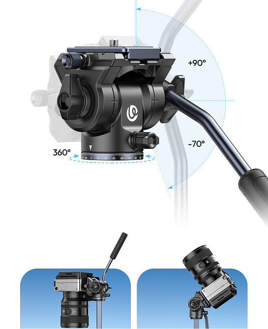 Штатив з відеоголовкою 39-157см Ulanzi OMBRA VIDEO II Київ - фото 2