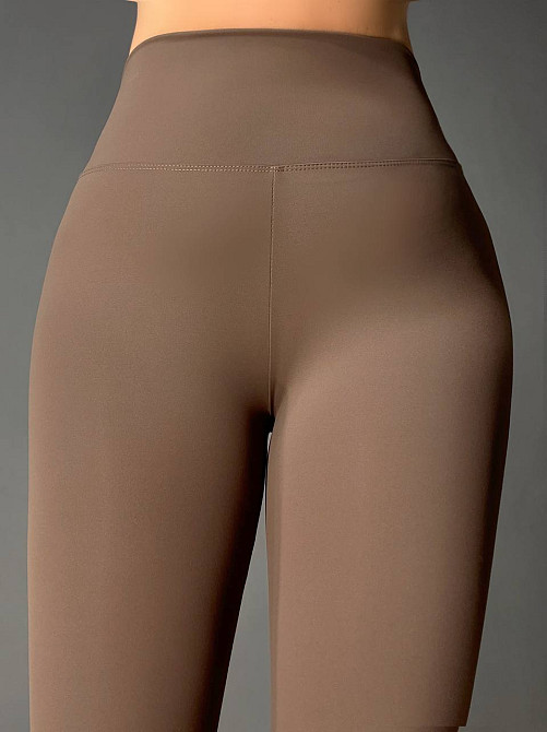 Лосины женские A-N 1721 со штрипками фиксаторами дайвинг с высокой посадкой коричневые, коричневый, L Киев - изображение 14