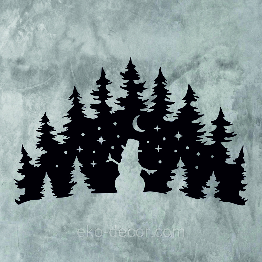 Декоративное настенное Панно «Новый год», Декор на стену 110*70 см, Чёрный Киев - изображение 7