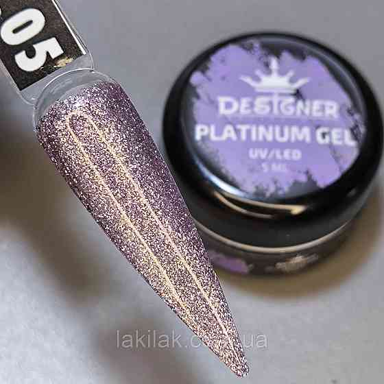 Гель-фарба P05 Designer Platinum Gel з блистками 5мл Херсон