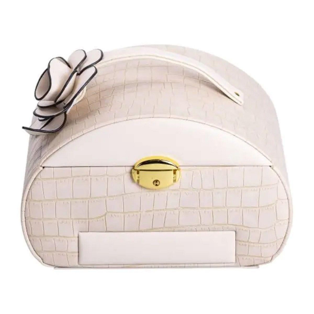 Шкатулка для украшений из эко кожи 3 яруса с замком органайзер для ювелирных изделий HP-5-21BE Киев - изображение 1