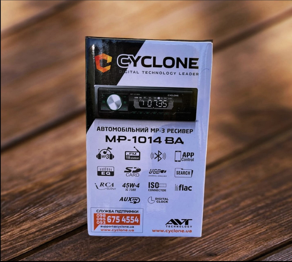 Автомагнитола Cyclone MP-1014 Bluetooth, поддержка FLAC, красная подсветка, 1DIN Киев - изображение 3