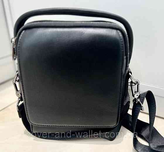 Мужская компактная сумка-барсетка через плечо с ручкой из мягкой кожи ST 2053 Киев