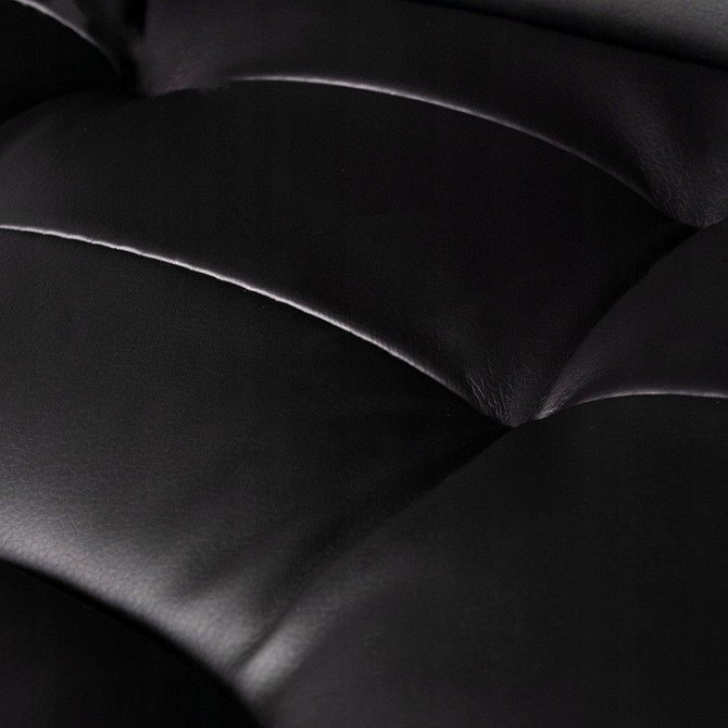 Офисное кресло с подставкой для ног из экокожи до 130 кг Malatec (26195) Black Нововолынск - изображение 7