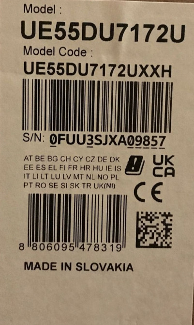 Телевизор 55’’ Samsung DU7192 Смарт 4К Т2. Киев - изображение 4