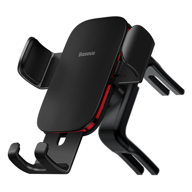 Автотримач для телефону Baseus Metal Age II Gravity Car Mount (Round Air Outlet Version) SUJS030001 (Чорний) Миколаїв - фото 1