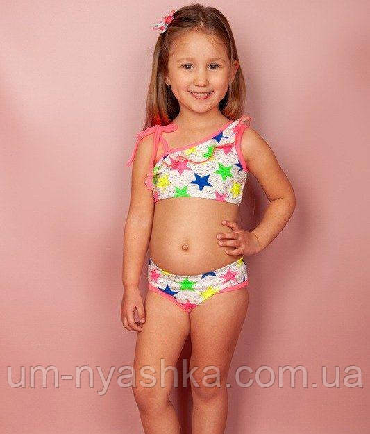 Купальник дитячий роздільний рожевий з сердечками 98 Кривий Ріг - фото 2