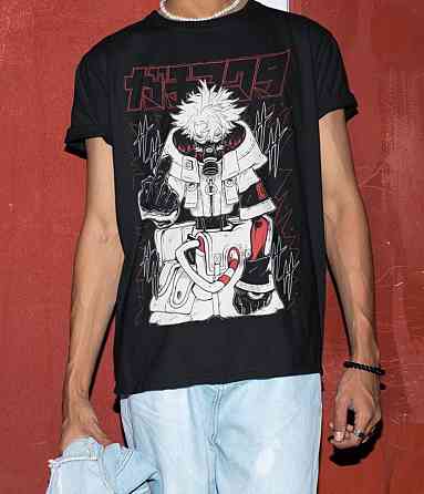 Футболка чоловіча з аніме принтом Гакхіакута Томе Джапанесе Танкобон оверсайз (S/M/L) Чорний AnimeJ1196 Дніпро