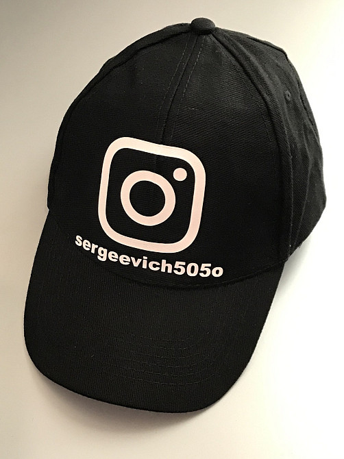 Чорна Кепка/Бейсболка з написом — NICKNAME INSTAGRAM Чернівці - фото 2