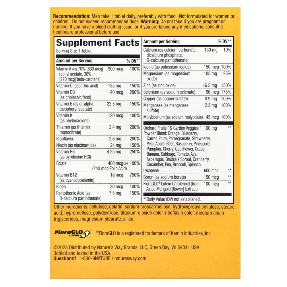 Мультивітаміни для чоловіків Nature's Way Alive! Men's Energy 50 таб Київ - фото 2