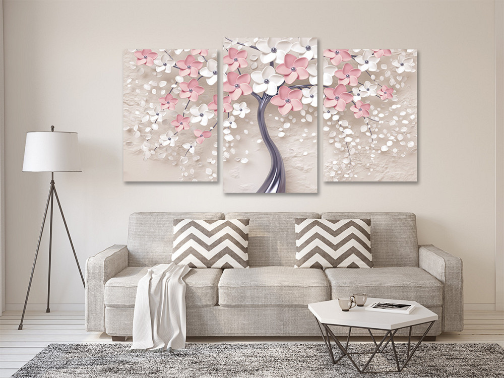 Модульная картина в гостиную / спальню  Рожеве дерево Art-688_3 70x130 см Київ - фото 2