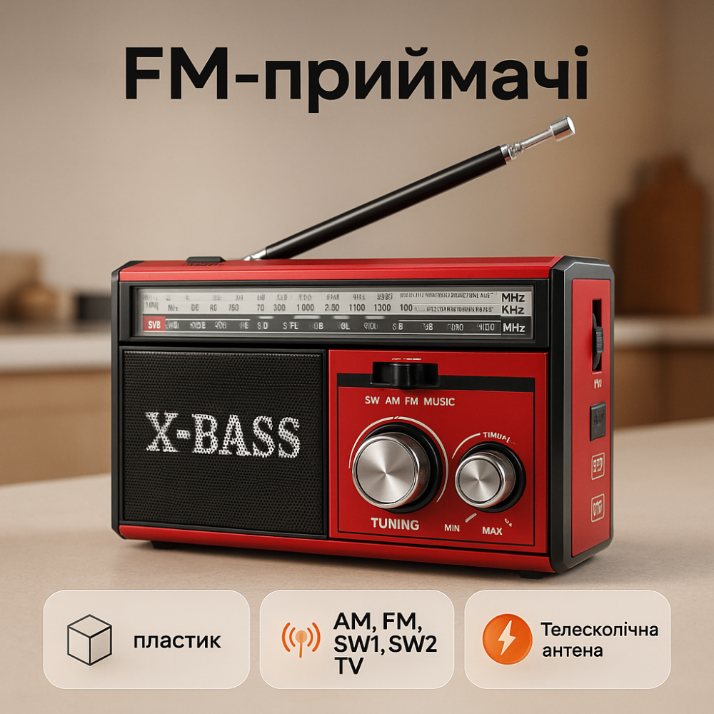 Радио настольное, Хороший аккумуляторный радиоприемник, Мощный портативный радиоприемник 220В JS-32 Львов - изображение 8