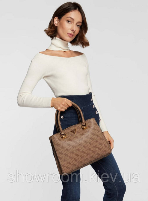 Жіноча сумка Guess (841606) бежева Київ - фото 4