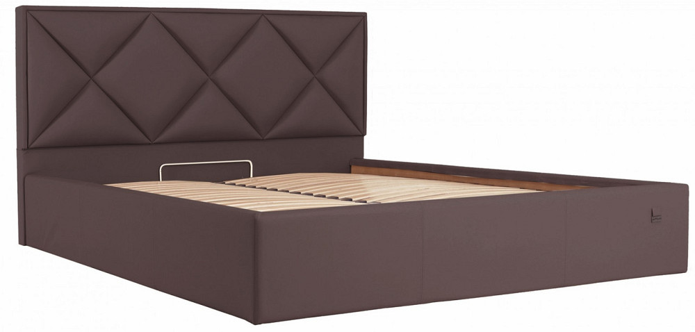 Кровать Двуспальная Leeds VIP 160 х 190 см Fly 2231 С дополнительной металлической цельносварной рамой Темно-коричневый Днепр - изображение 15