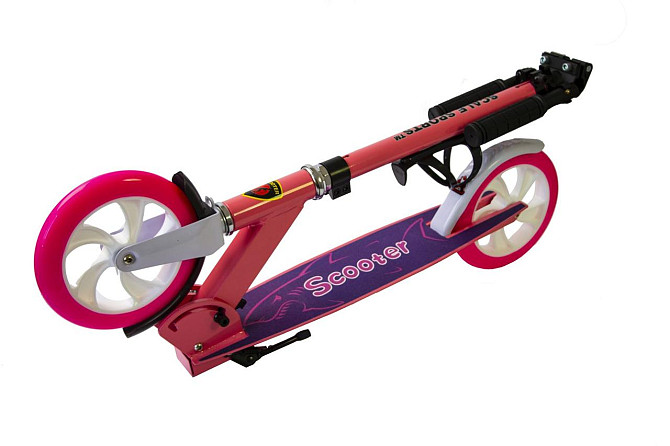 Двухколесный складной самокат Scale Sports SS-05. Розового цвета Одесса - изображение 3