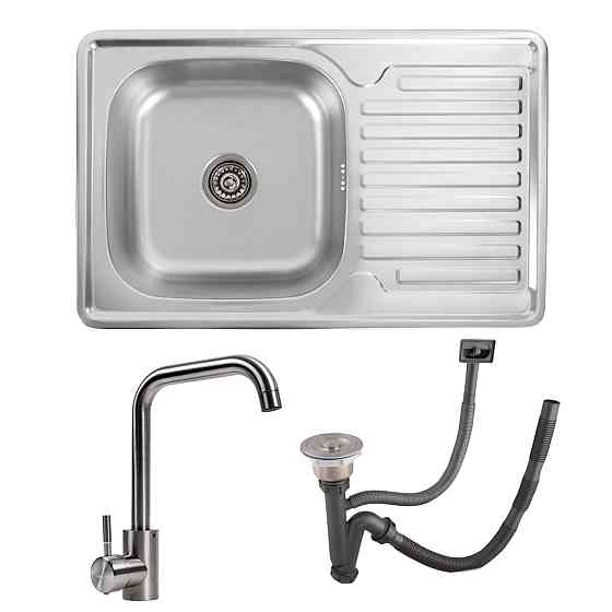 КОМПЛЕКТ мийка 7850 ДЕКОР 0,8/180 TM Valeso + змішувач NS02A Valeso Коломыя