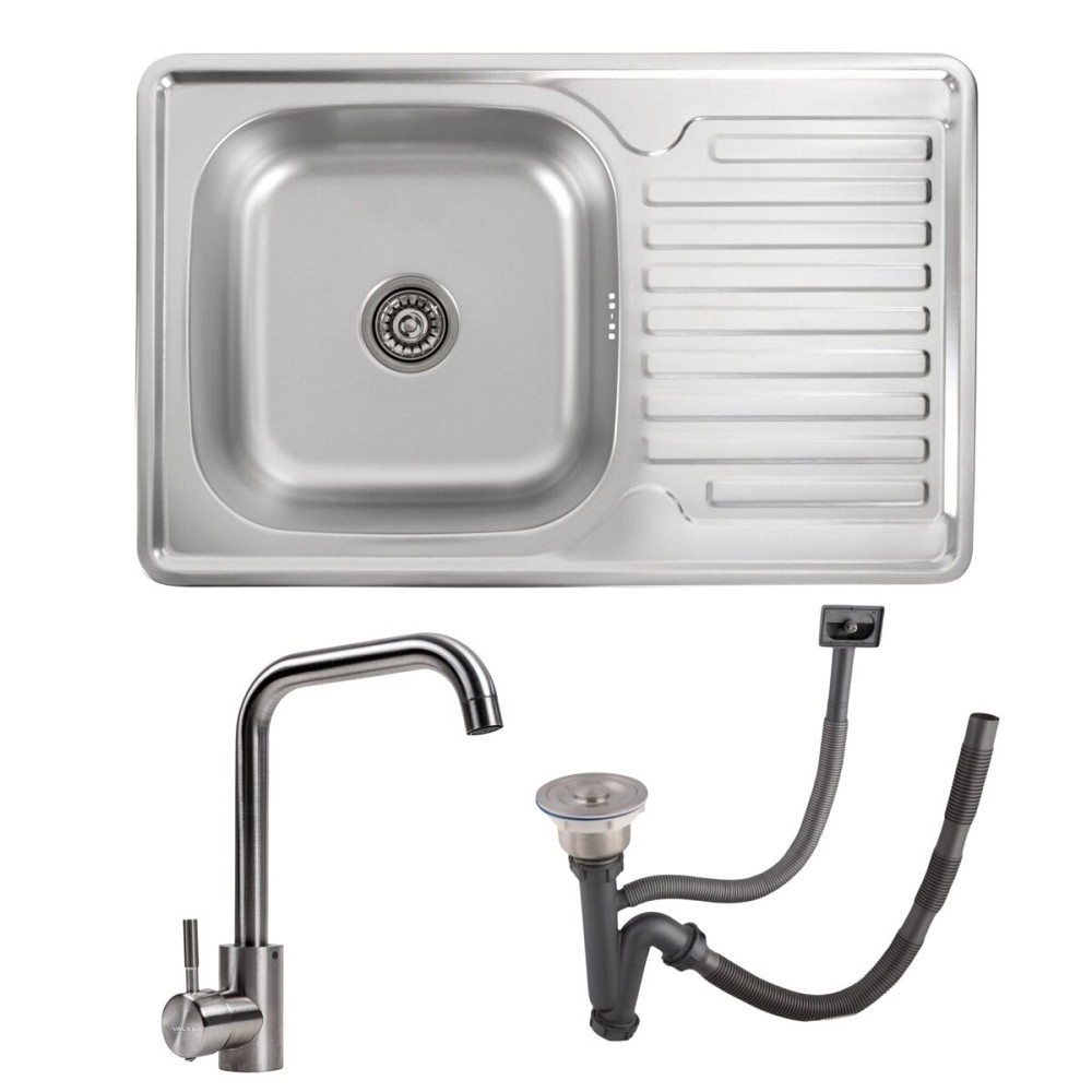 КОМПЛЕКТ мийка 7850 ДЕКОР 0,8/180 TM Valeso + змішувач NS02A Valeso Коломыя - изображение 1