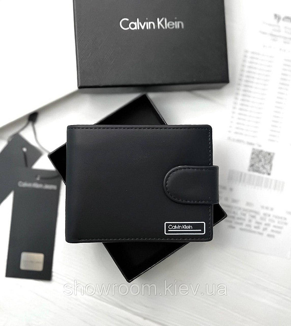 Чоловічий шкіряний гаманець Calvin Klein у подарунковому пакованні (8876-1) Київ - фото 8