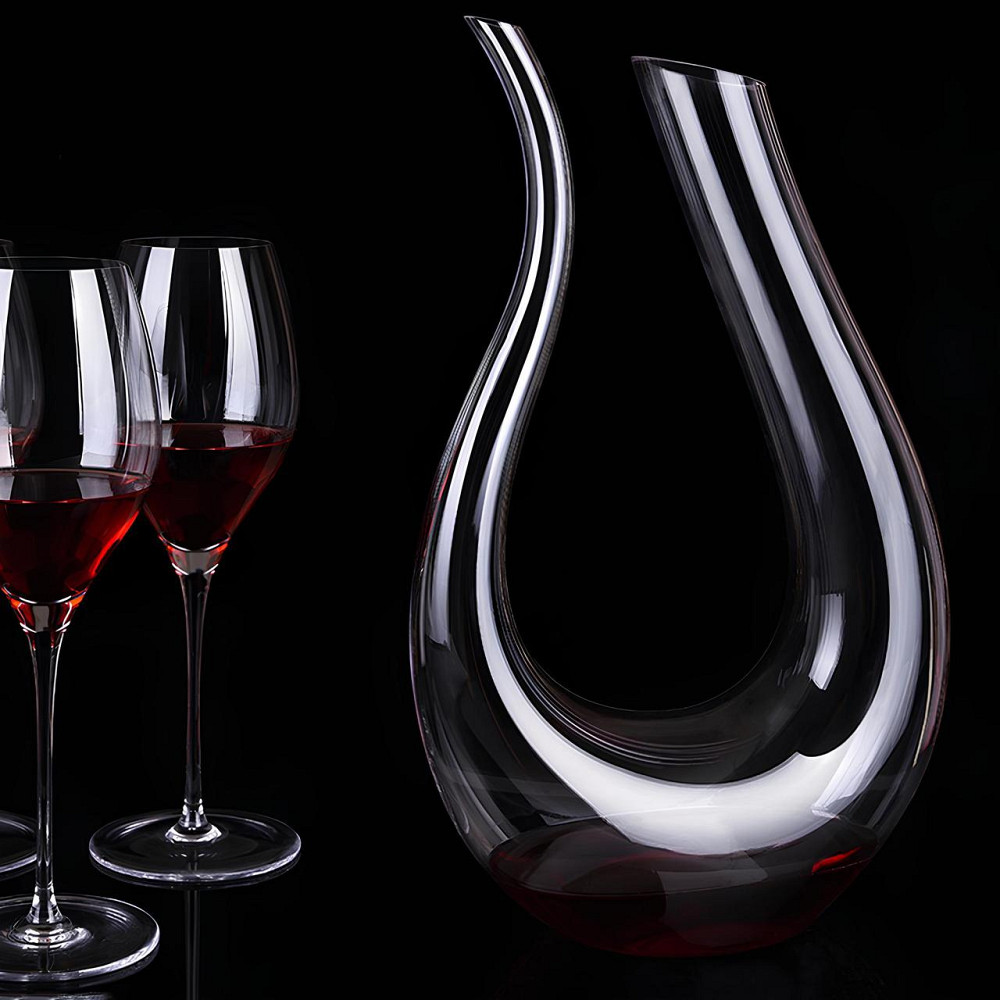 Декантер RESTEQ 1500 мл із кришталевого скла для вина, графін для аерації червоних вин, елегантний дизайн для дегустації та Київ - фото 8
