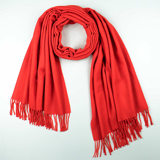 Шарф женский кашемировый 70х200 SAFALANO огненно-красный Сумы - изображение 1