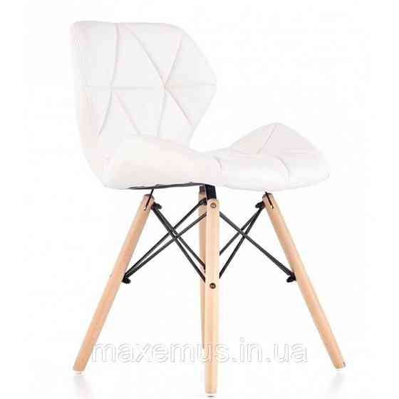 Кухонный стул кресло В-531 экокожа мягкий табурет на ножках в гостинную обеденный стул на кухню белый Мостиська